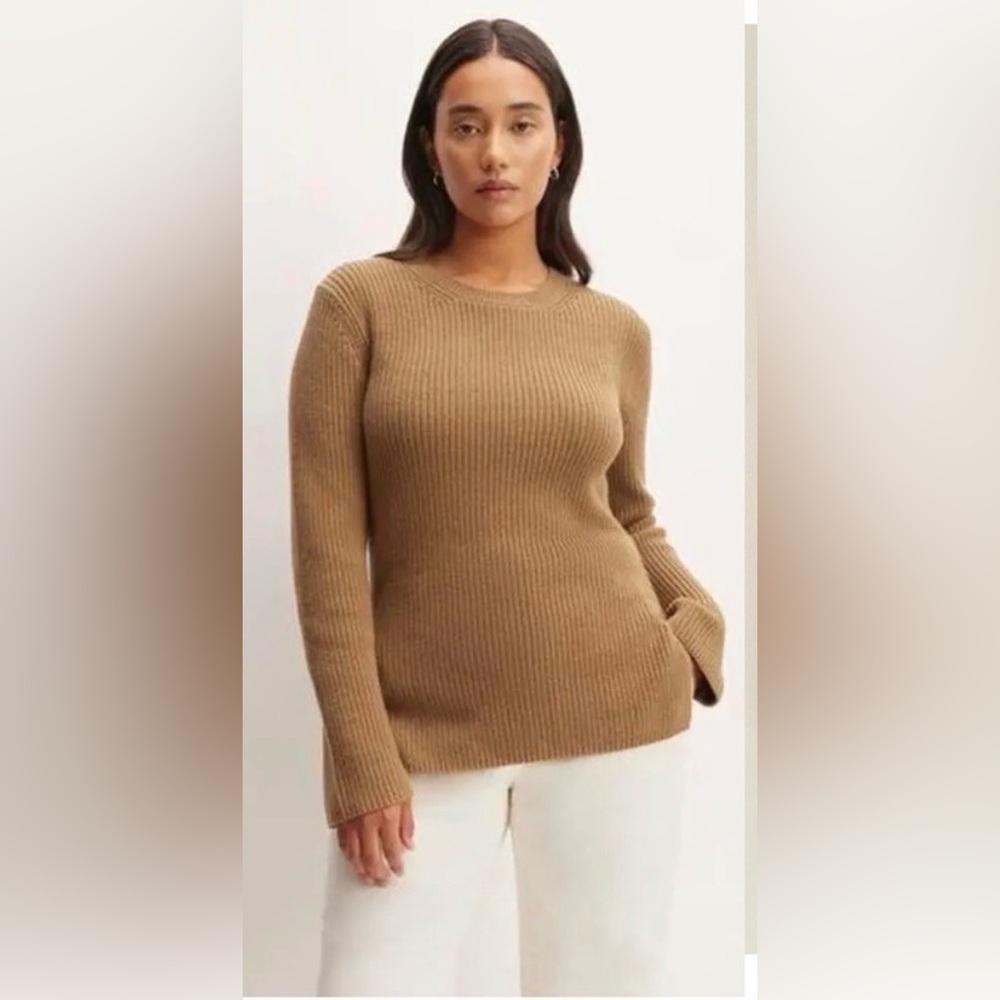 EVERLANE The Organic Cotton‎ Slim Crew Sweater L